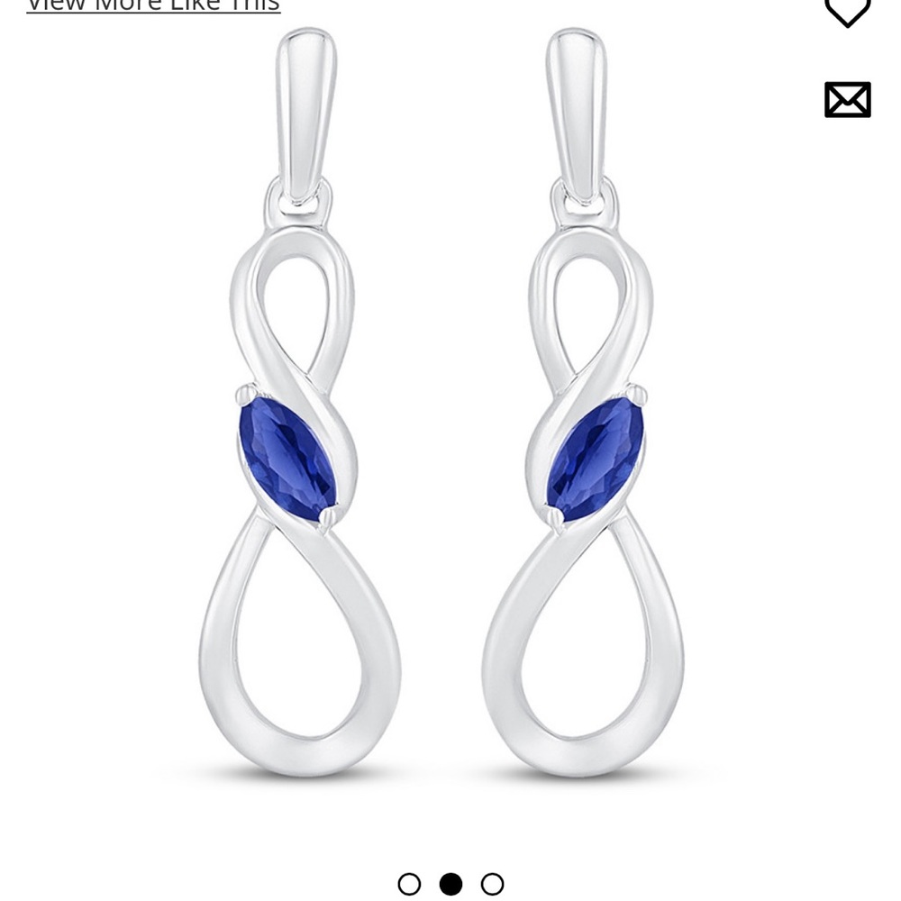 NWOT- Jared Matching Sapphire earrings & necklace set